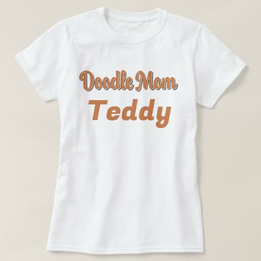 Custom Bernedoodle Doodle Mom Tricolor Pet Name Tシャツ (デザイン正面)