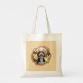 Custom Bernedoodle Mom Tote Bag with Pet Photo トートバッグ (裏面)