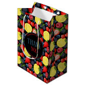Custom Berries & Citrus Pattern Paper Gift Bag ミディアムペーパーバッグ (正面アングル)