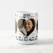 Custom Best Cat Mom Ever Coffee Mug – Personalized コーヒーマグカップ (中央)
