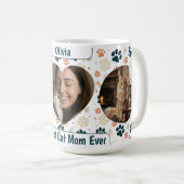 Custom Best Cat Mom Ever Coffee Mug – Personalized コーヒーマグカップ (正面右)