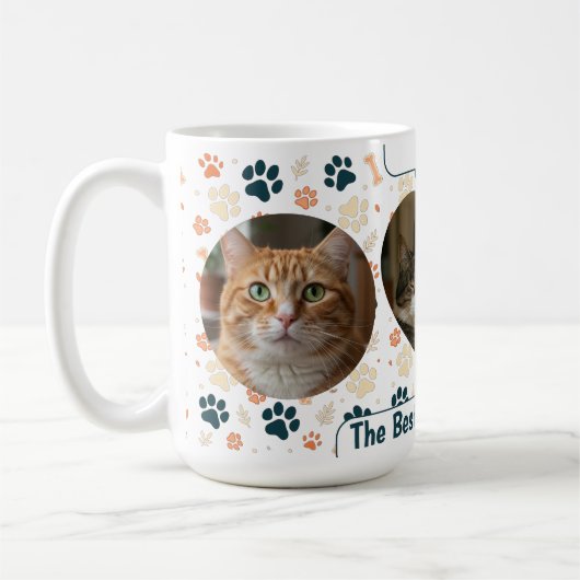 Custom Best Cat Mom Ever Coffee Mug – Personalized コーヒーマグカップ (左)