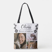 Custom Best Cat Mom Photo Collage Tote Bag  トートバッグ (裏面)