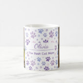 Custom Best Cat Mom Photo Mug  コーヒーマグカップ (中央)