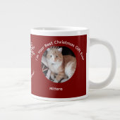 Custom Best Christmas Gift Cat Photo Specialty Mug ジャンボコーヒーマグカップ (右)
