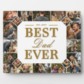 Custom Best Dad Ever Family Photo Collage Keepsake フォトプラーク (正面)