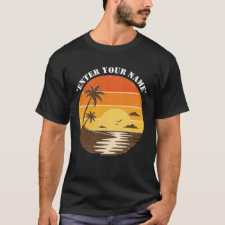 Custom Best Dad Ever Retro Sunset Father's Day T-S Tシャツ