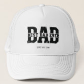 Custom Best Dad Ever Trucker Hat Father's Day Gift キャップ (正面)