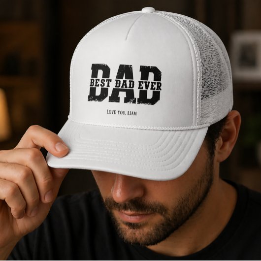 Custom Best Dad Ever Trucker Hat Father's Day Gift キャップ