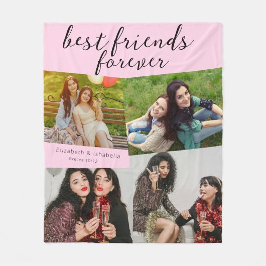 Custom Best Friend Photo Gift for Your Bestie フリースブランケット (正面)