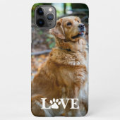 Custom Best Friend Photo Love Heart Paw Print Text iPhoneケース (裏面)