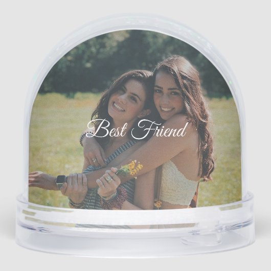 Custom “Best Friend” Snow Globe – Your Own Photo (裏面)