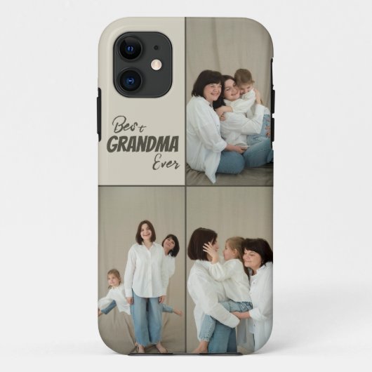 Custom Best Grandma Ever Photos iPhone Case Case-Mate iPhoneケース (裏面)