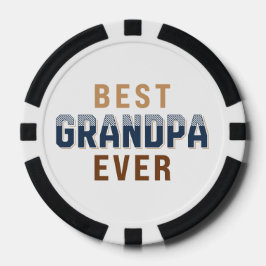 Custom Best Grandpa Ever Photo  ポーカーチップ