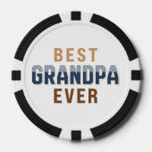 Custom Best Grandpa Ever Photo ポーカーチップ (正面)