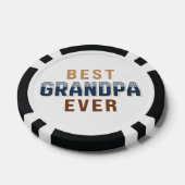 Custom Best Grandpa Ever Photo ポーカーチップ (シングル)