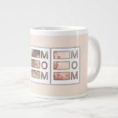 Custom best Mom 3 Photo Grid Birthday Keepsake ジャンボコーヒーマグカップ (正面右)