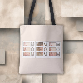 Custom best Mom 3 Photo Grid Birthday Keepsake トートバッグ