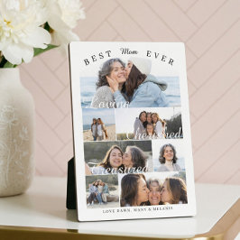 Custom Best Mom Ever Family Photo Collage Keepsake フォトプラーク