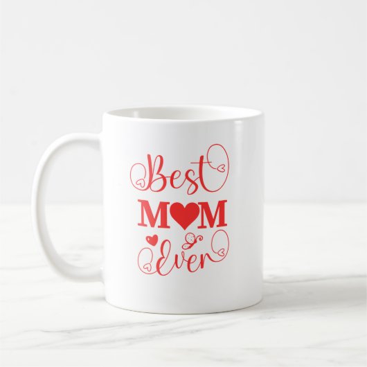 Custom Best Mom Ever Mug - Mother's Day Gift コーヒーマグカップ (左)
