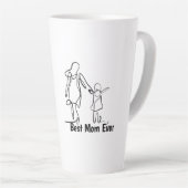 Custom Best Mom Ever Two-Tone Mug, 15 oz カフェラテマグ (右アングル)