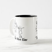 Custom Best Mom Ever Two-Tone Mug, 15 oz ツートーンマグカップ (正面左)