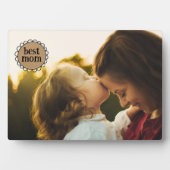 Custom BEST MOM Scalloped Edge Photo フォトプラーク (正面)