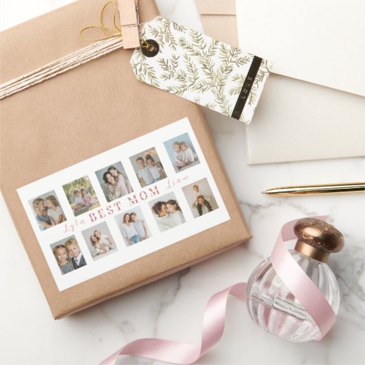 Custom Best Mom Sticker | Mother's Day Gift 長方形シール (ギフト)