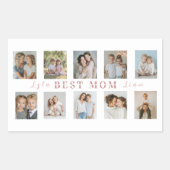 Custom Best Mom Sticker | Mother's Day Gift 長方形シール (正面)