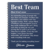 Custom Best Team Definition Employee Appreciation ノートブック (正面)