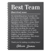 Custom Best Team Definition Employee Appreciation ノートブック (正面)