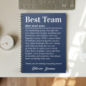 Custom Best Team Definition Employee Appreciation ノートブック