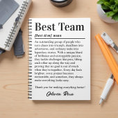 Custom Best Team Definition Employee Appreciation ノートブック