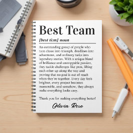 Custom Best Team Definition Employee Appreciation ノートブック