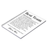 Custom Best Team Definition Employee Appreciation ノートブック (左側)