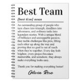 Custom Best Team Definition Employee Appreciation ノートブック (正面)