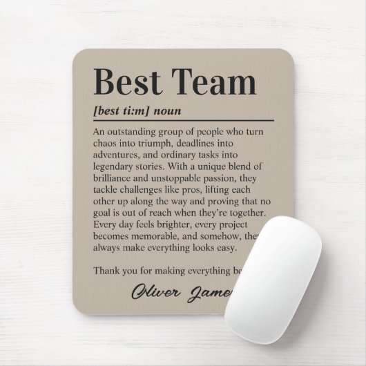 Custom Best Team Definition Teamwork マウスパッド (マウス)