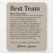 Custom Best Team Definition Teamwork マウスパッド (正面)