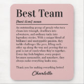 Custom Best Team Definition Thank You Team マウスパッド (正面)