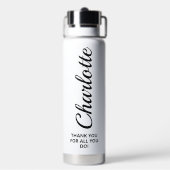 Custom Best Team Ever Personalized Appreciation ウォーターボトル (背面)