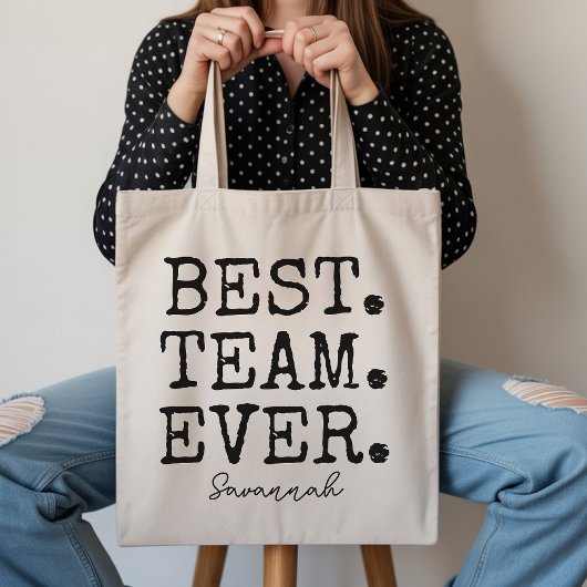 Custom Best Team Ever Tote Bag Gift for Coworkers トートバッグ