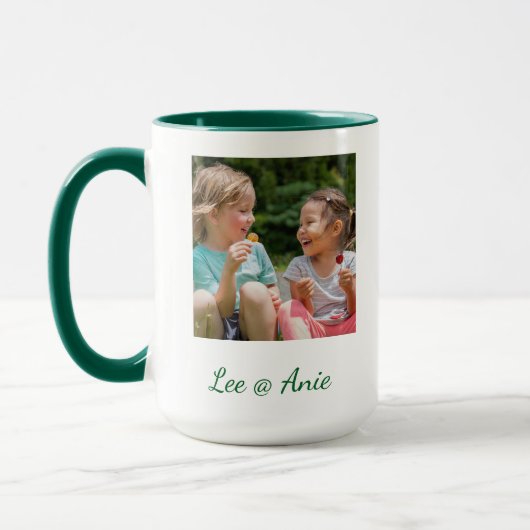 Custom Bestie Name Photo Mug マグカップ (左)