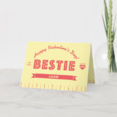 Custom BESTIE Retro Butter Stick Valentine's Day カード (正面)