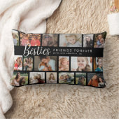 Custom Besties 18 Photo Collage ランバークッション (ブランケット)
