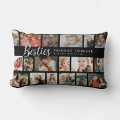 Custom Besties 18 Photo Collage ランバークッション (正面)