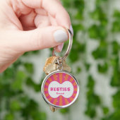 Custom Besties Forever Heart Keychain キーホルダー (手)