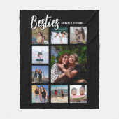 Custom Besties Photo Collage フリースブランケット (正面)