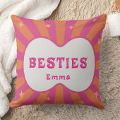 Custom "Besties" Sunburst Personalized Pillow – Em クッション