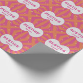 Custom "Besties" Sunburst Personalized Pillow – Em ラッピングペーパー (角)