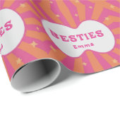 Custom "Besties" Sunburst Personalized Pillow – Em ラッピングペーパー (ロールコーナー)